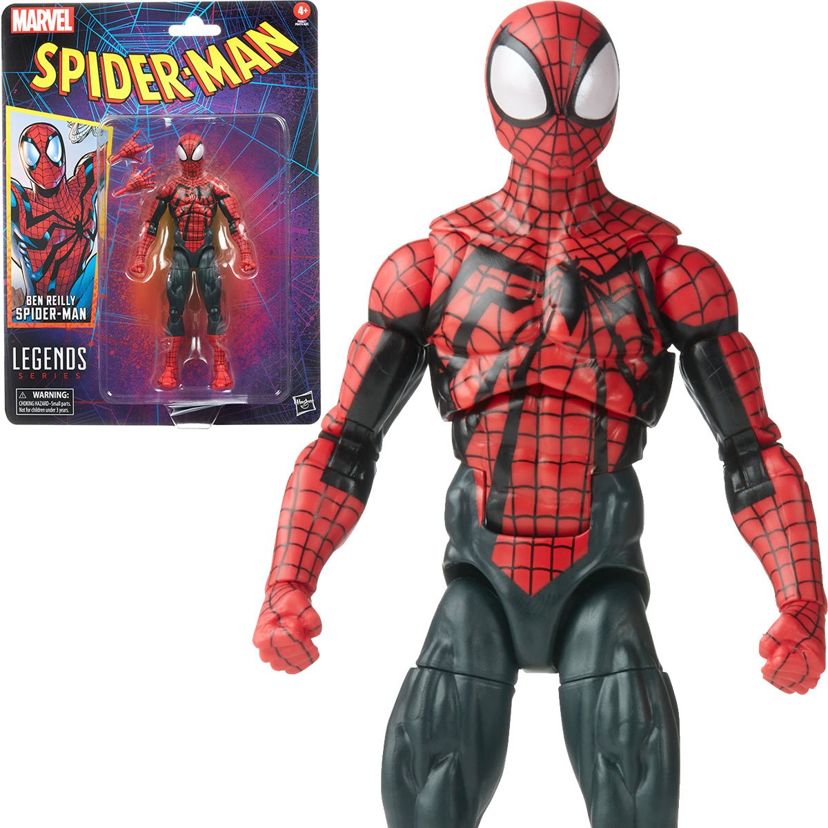 Spider-Man Retro Marvel Legends Ben Reilly Spider-Man 6-Inch Action Fi –  The Three Boomsticks