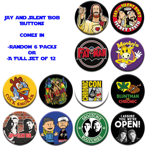 Jay and Silent Bob Buttons